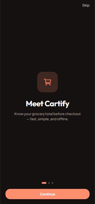Cartify welcome — Meet Cartify