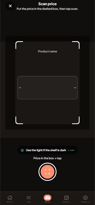 Cartify scan price camera